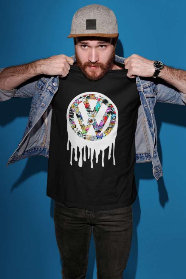 VW logo fekete póló