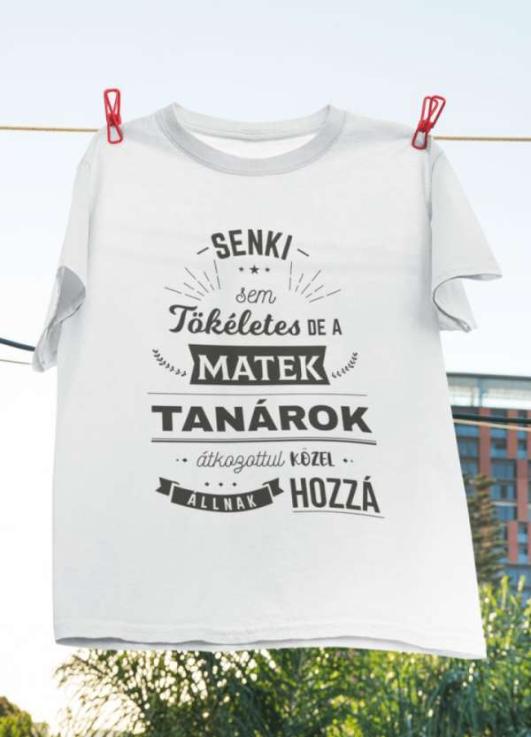 Matek tanár fehér póló