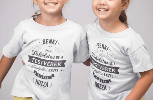Tökéletes testvér fehér póló