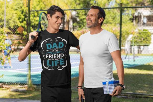 Dad is the best friend fekete póló