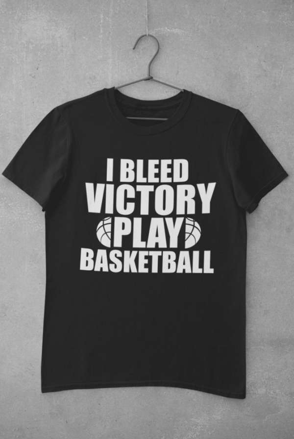 I bleed victory play basketball fekete póló