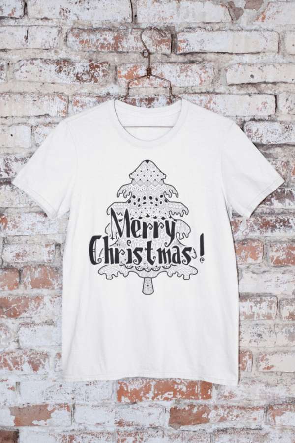Merry Christmas karácsonyfás póló 1