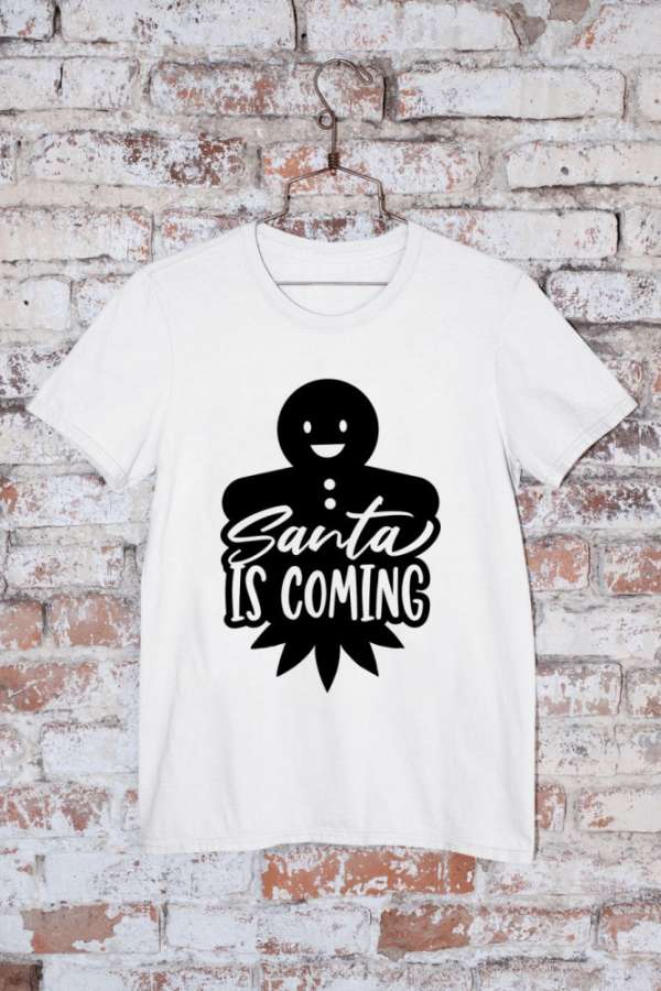 Santa is coming fehér póló