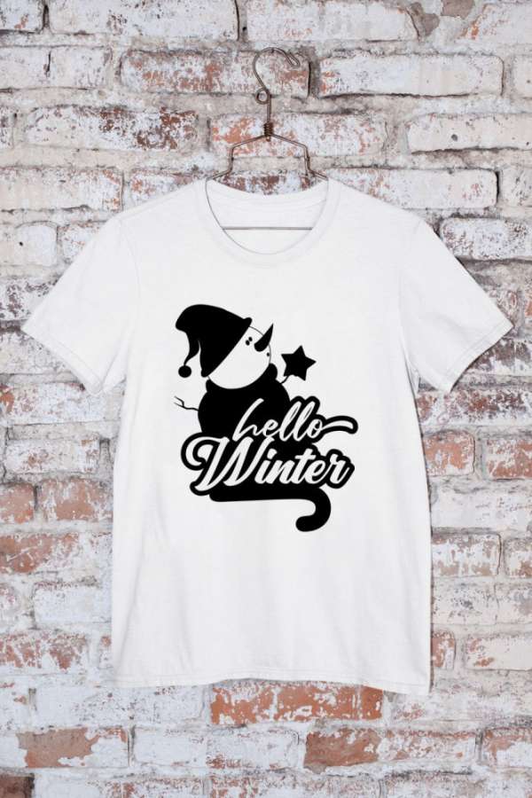 Hello winter hóember póló
