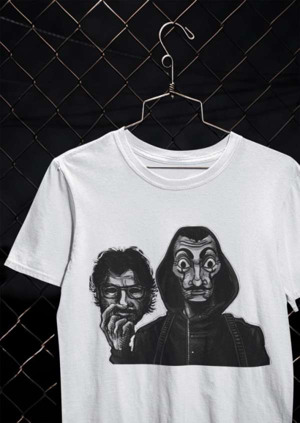 Professor & Dali Gray fehér póló