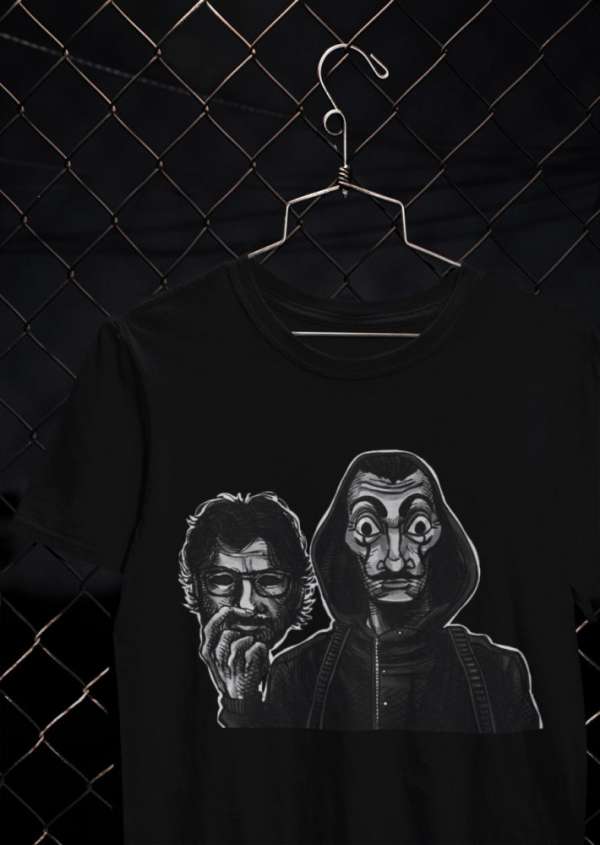 Professor & Dali Gray fekete póló