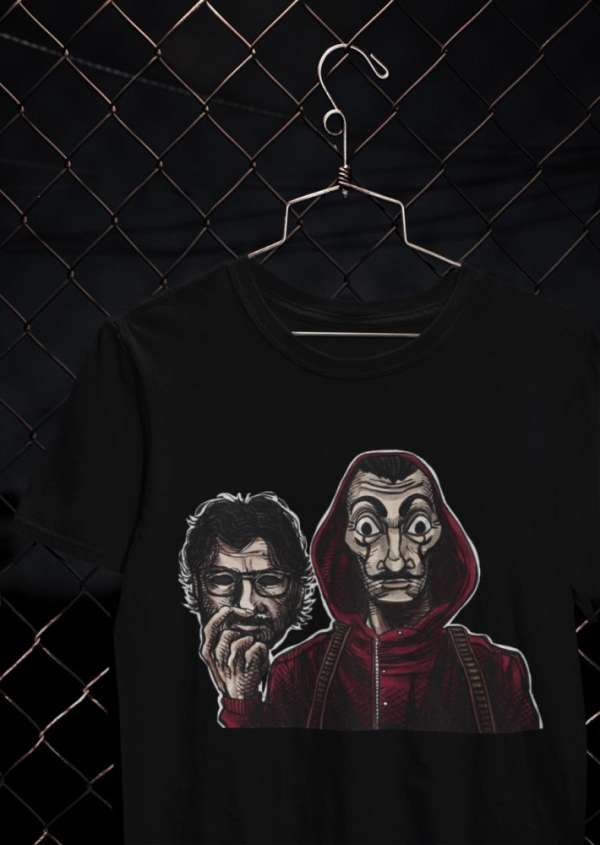 Professor & Dali fekete póló