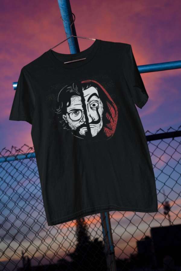 Professor in Disguise fekete póló