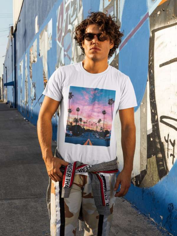 LA roads fehér póló