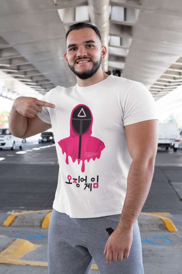 SquidGame 08 fehér póló