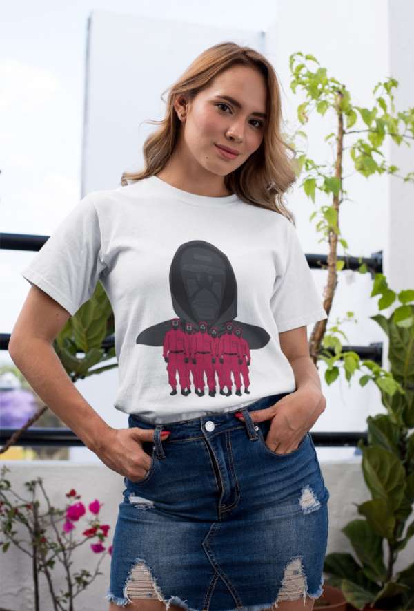 SquidGame 10 fehér póló