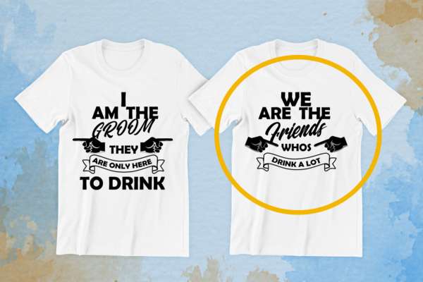 I am the groom they are only here to drink fehér póló 02