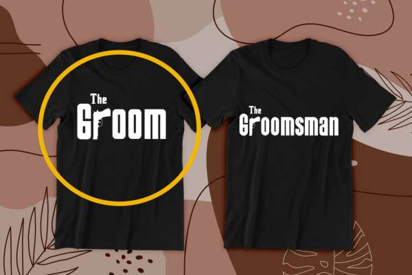 Groom, Groomsman 01 fekete póló 01