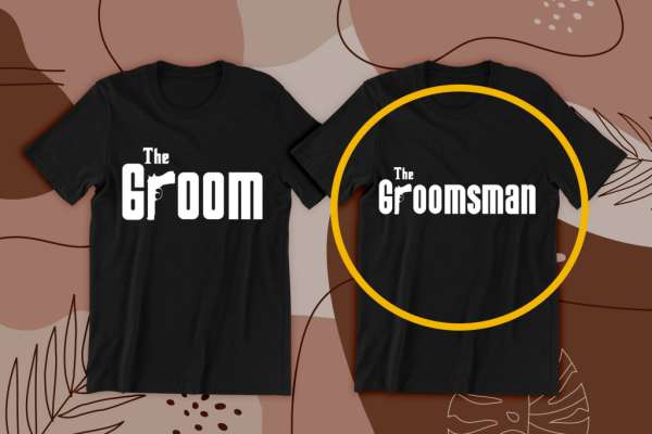 Groom, Groomsman 01 fekete póló 02