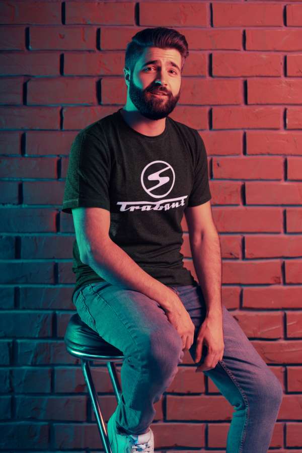  Trabant logo fekete póló