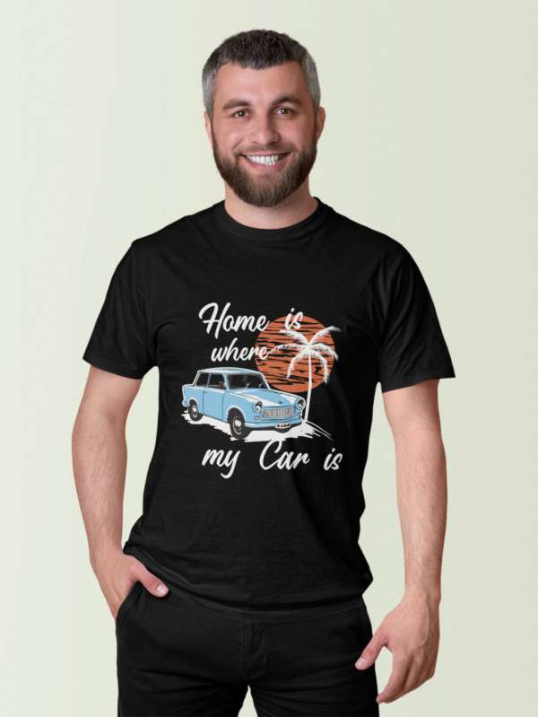 Home is where my car is trabant fekete póló