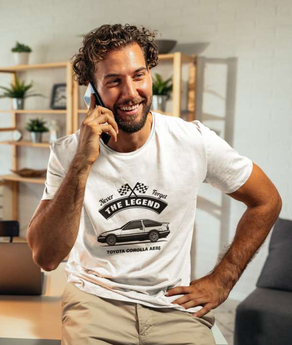 Never Forget the legend Toyota Corolla fehér póló