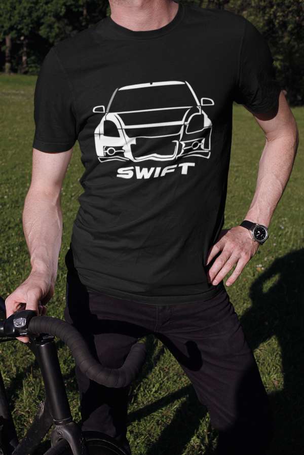 New suzuki swift fekete póló