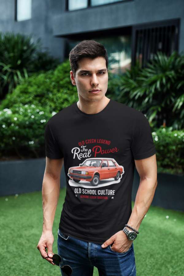 Old Czech legend - Skoda fekete póló