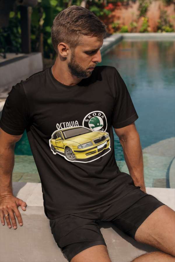 Yellow octavia fekete póló