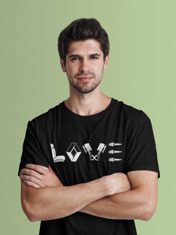 Love Renault fekete póló