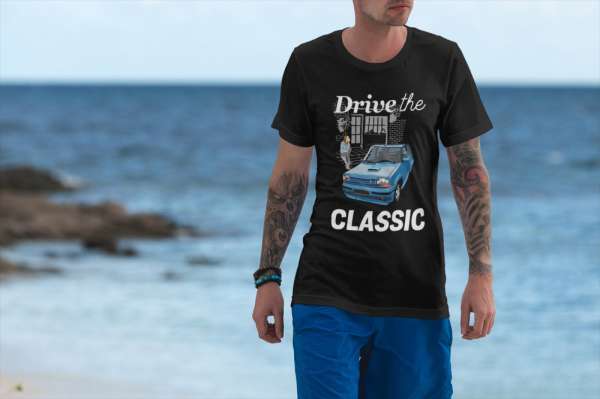 Drive the calssic Renault fekete póló