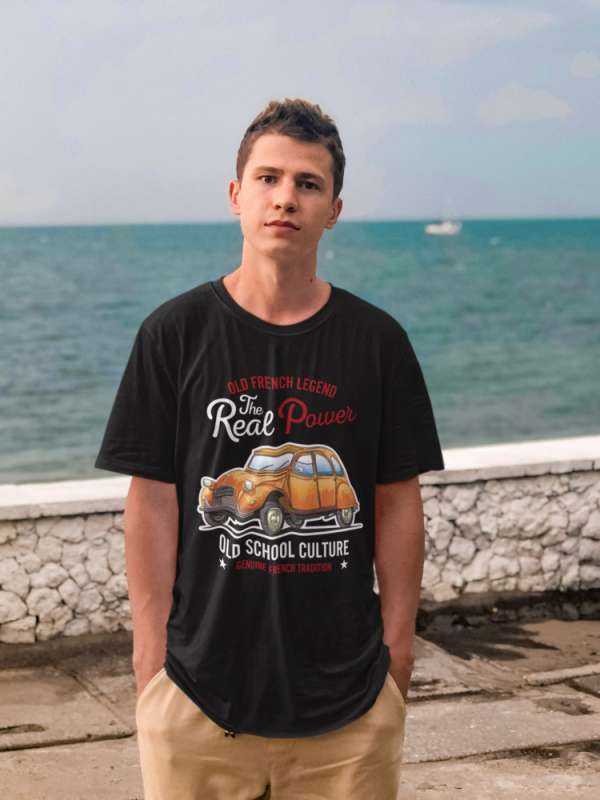 Old french legend Renault fekete póló