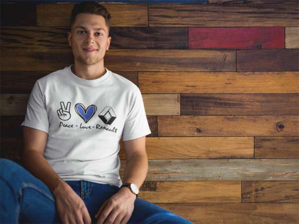 Peace, Love, Renault fehér póló