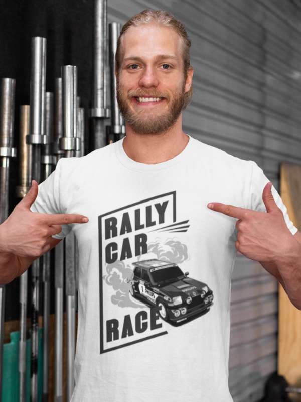 Rally car Renault fehér póló