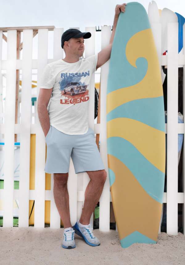 Russian Legend Lada fehér póló