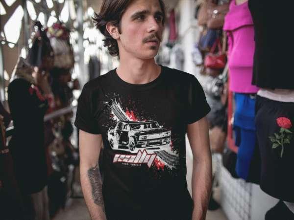 Lada Rally 1 fekete póló