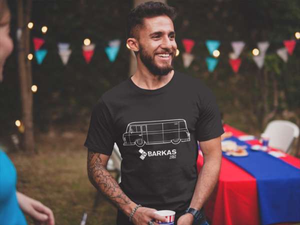 Barkas 1961 outline fekete póló