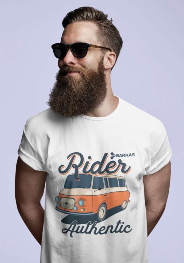 Rider Authtentic Barkas fekete póló