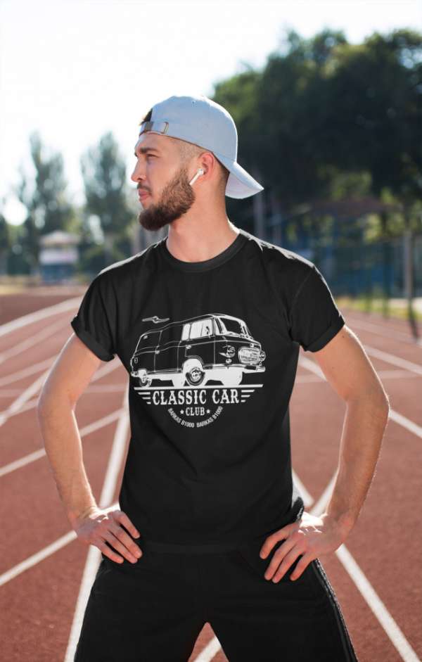 Classic Car Barkas fekete póló