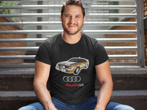 Audi rally fekete póló