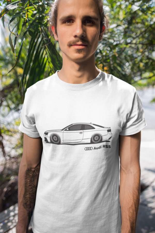 Audi RS5 fehér póló