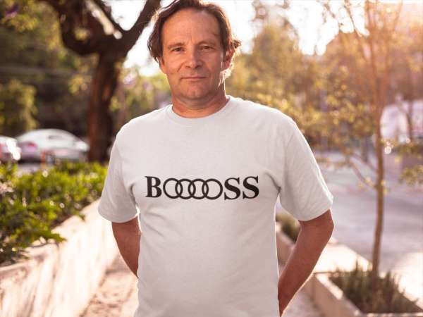 BOSS Audi fehér póló