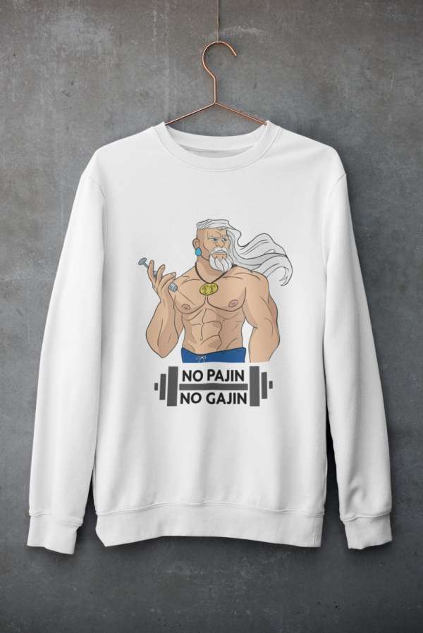 Kokszos Károly fehér pulóver