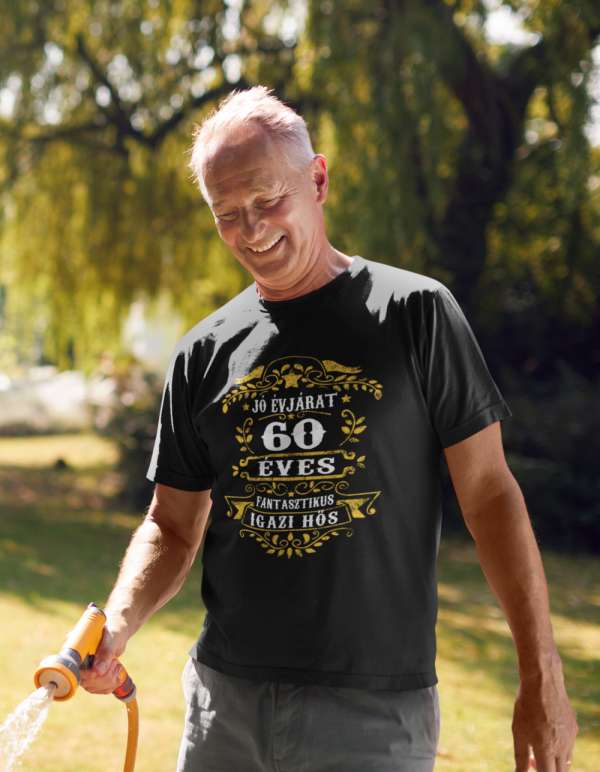 Jó évjárat 60 éves fekete póló