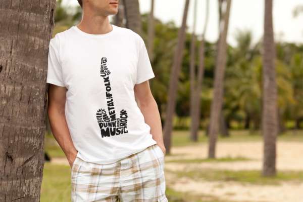 MUSIC STYLE FEHÉR PÓLÓ