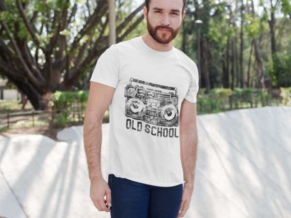 OLD SCHOOL MUSIC FEHÉR PÓLÓ