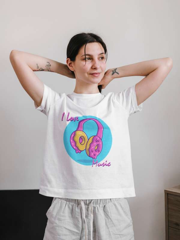 I LOVE MUSIC FEHÉR PÓLÓ