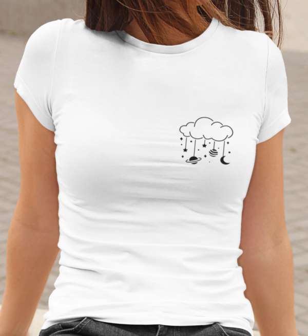 Celestial Bodies fehér póló