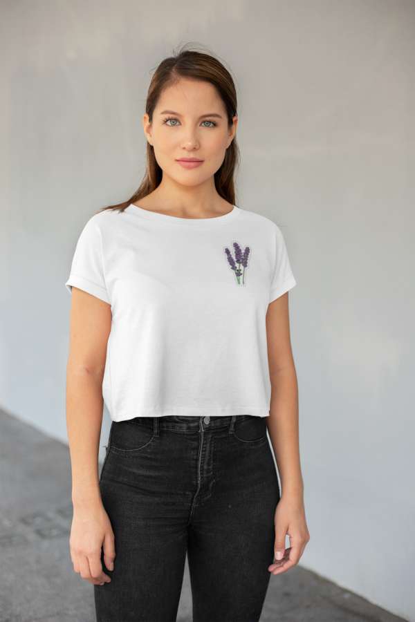 Lavender fehér póló