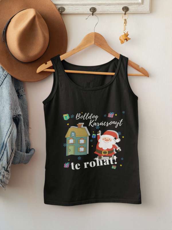 Bolldog Karácsonyt te rohat fekete trikó