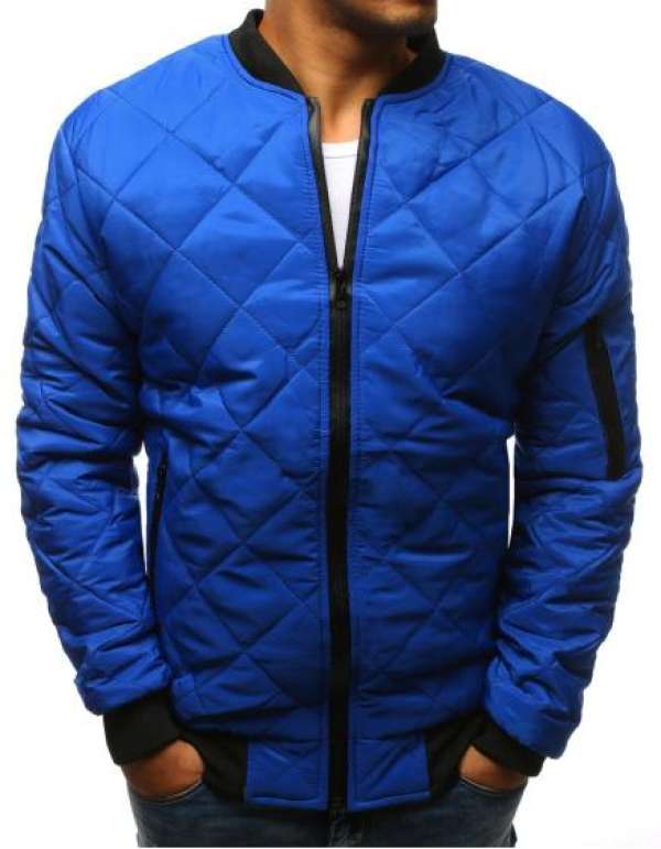 Férfi STYLE steppelt bomber dzseki kék
