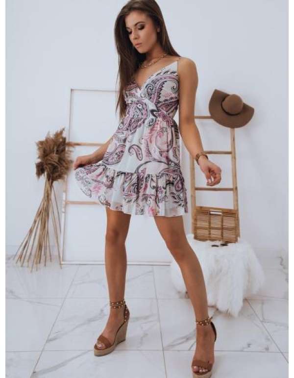 Női nyomtatott MADI ruha Fehér