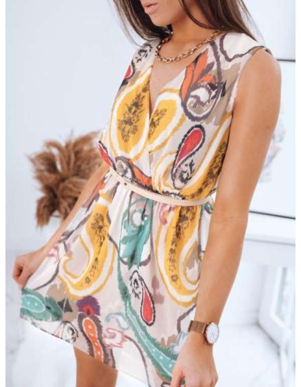 Női POLA virágmintás ruha, fehér