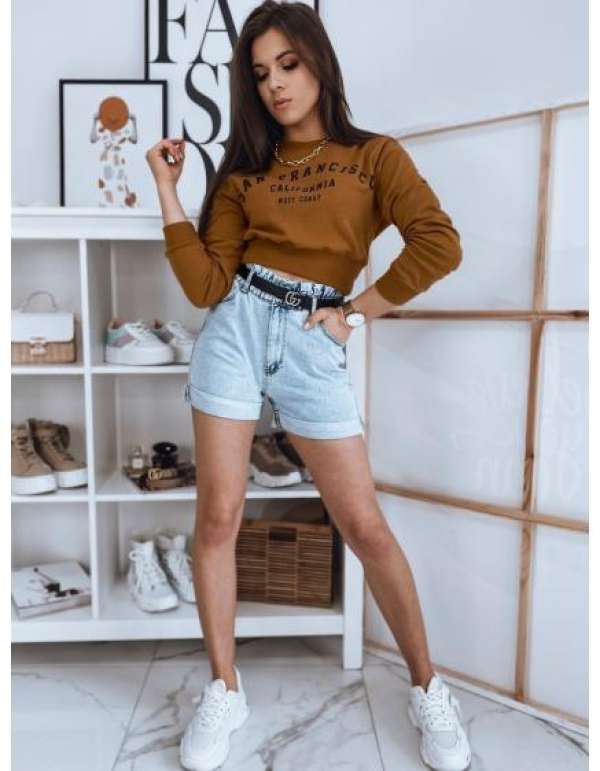 Női póló nyomtatott SAN FRANCISCO barna