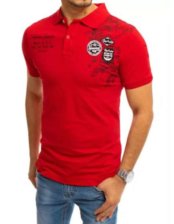 Nyomtatott póló póló piros